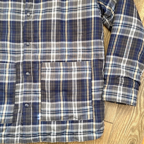 Marmot Men's Lanigan Arctic Navy Plaid Flannel Chore Coat—L - Picture 3 of 12